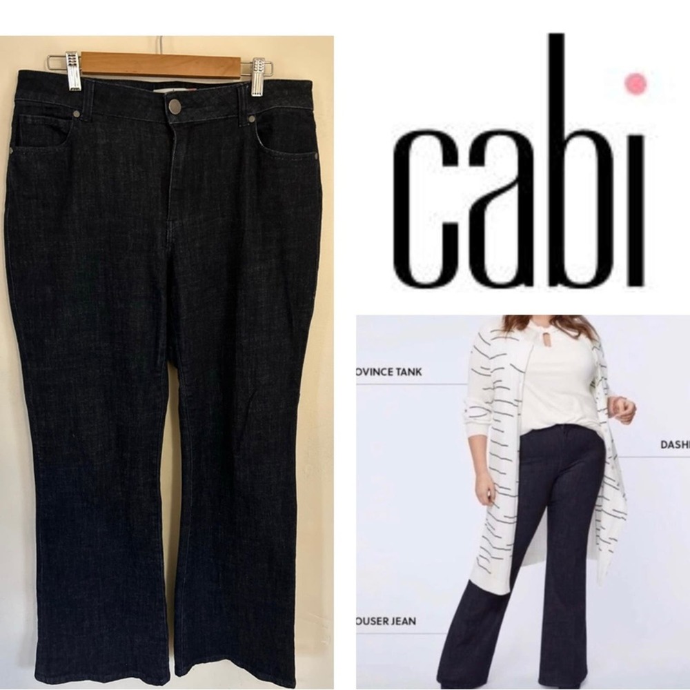 CAbi Deep Sea Dark Wash Trouser Jeans Style 5691L | Size 12